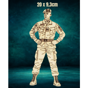 Żołnierz 20cm (komandos), sklejka 3mm